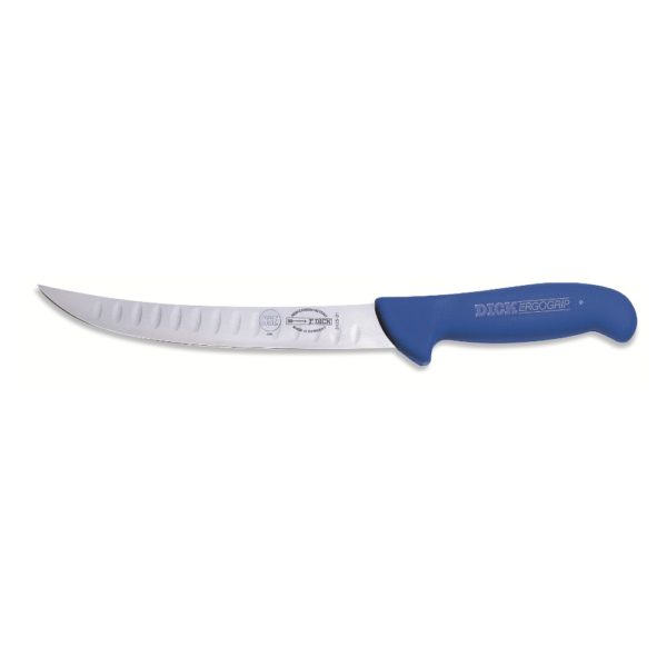 F. Dick ErgoGrip Zerlegemesser<br />21 cm Klingenlänge, blau <br /> Kullenschliff