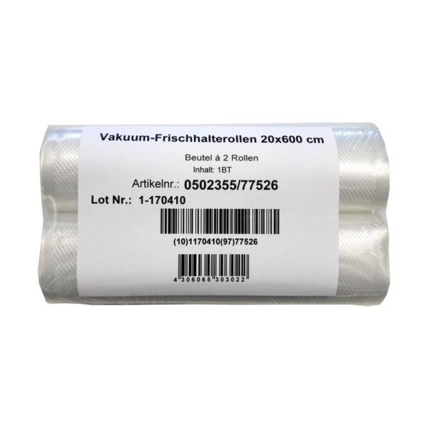 Vakuum Frischhalterolle<br />20 x 600 cm (2 Rollen)