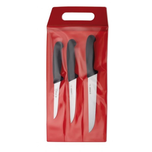 Giesser Messerset 3-teilg, Ausbeinmesser 13 cm<br />Stechmesser 16 cm<br />Schlachtmesser 21 cm