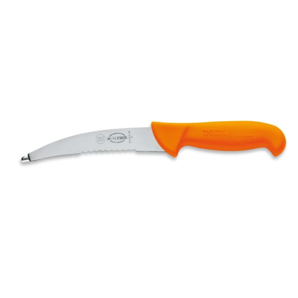 F. Dick ErgoGrip Gekrösemesser mit Anschnittwelle 15 cm Klingenlänge, orange