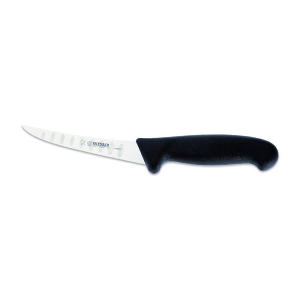 Giesser Ausbeinmesser<br />13 cm Klingenlänge, gebogen & stark, Kullenschliff schwarz