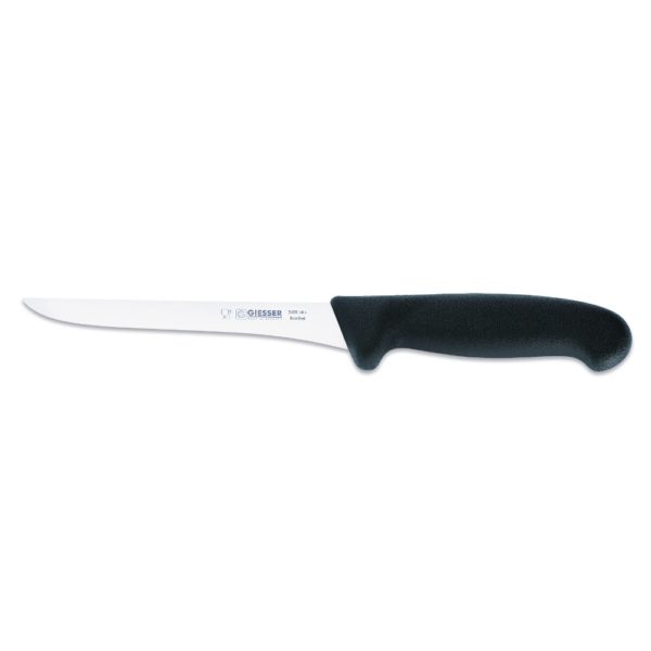 Giesser Ausbeinmesser 16 cm Klingenlänge, gerade & hart, schwarz