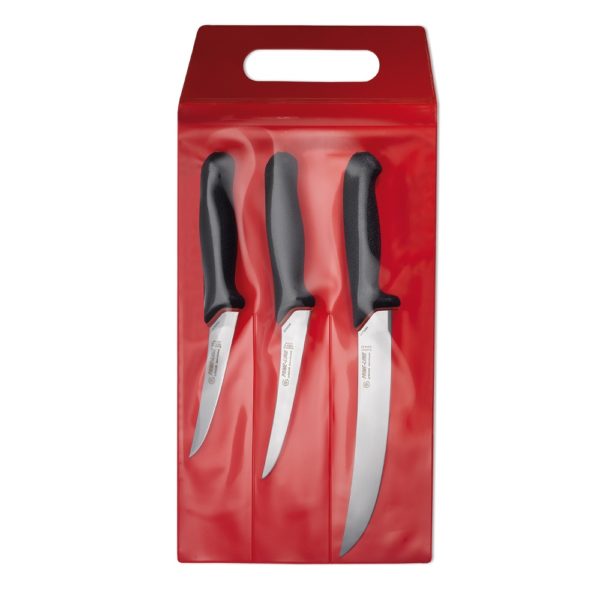Giesser Messerset Prime Line 3-teilg, 2 Ausbeinmesser,<br />1 Zuschneidemesser, schwarz
