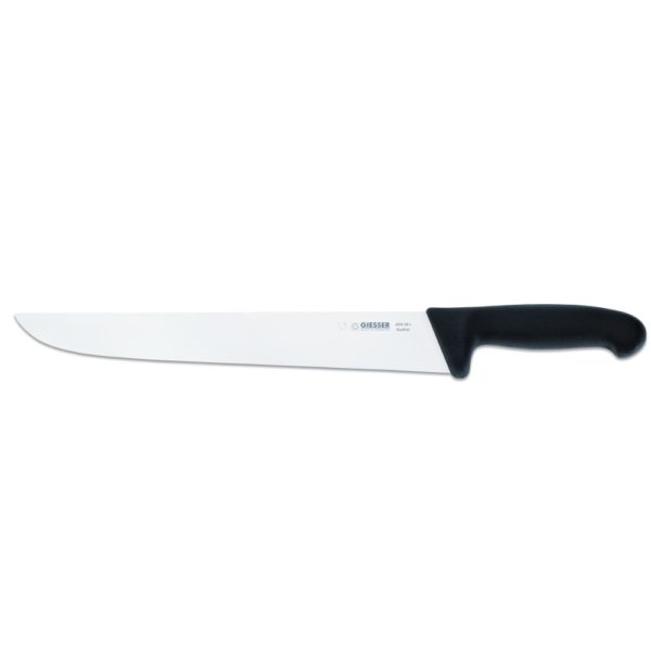 Giesser Schlachtmesser 30 cm Klingenlänge, schmale Form, schwarz