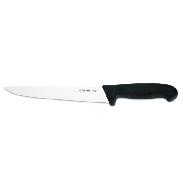 Giesser Stechmesser 21 cm Klingenlänge, gerade & hart, schwarz