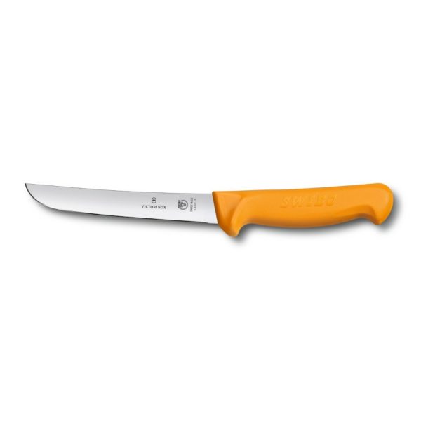 Swibo Ausbeinmesser</br >16 cm Klingenlänge</br >breite Klinge</br >gebogen & hart, gelb