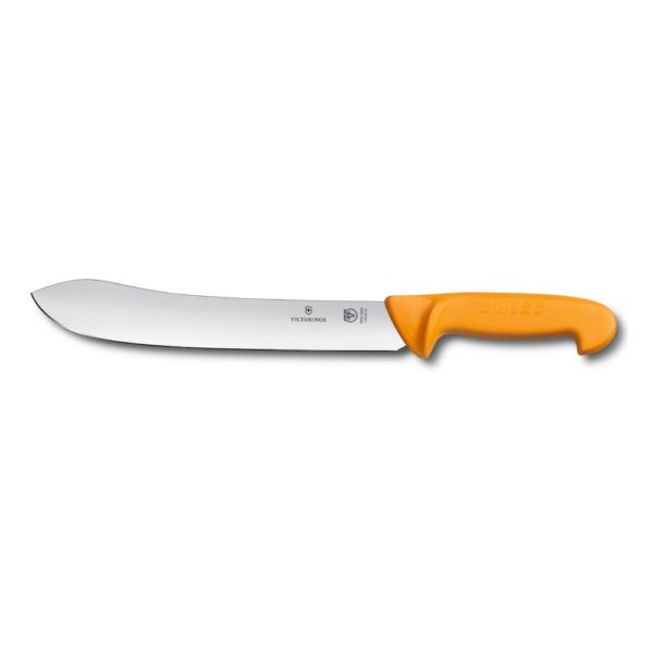 Swibo Schlachtmesser</br >28 cm Klingenlänge</br >Säbelform</br >leicht gebogen & hart, gelb