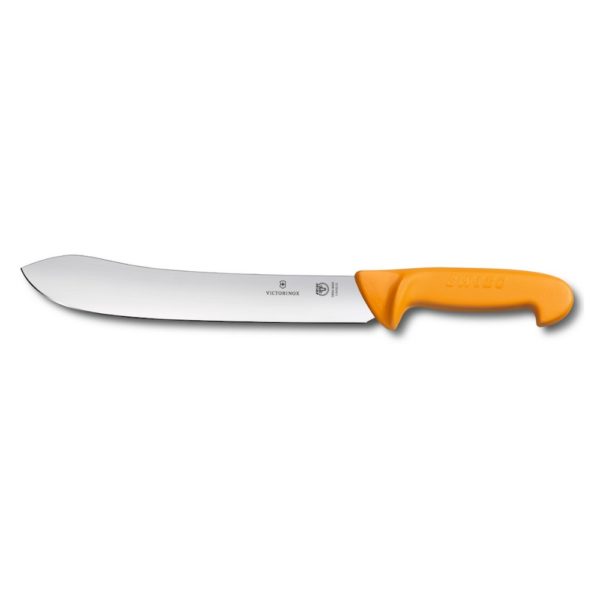 Swibo Schlachtmesser</br >31 cm Klingenlänge</br >Säbelform</br >leicht gebogen & hart, gelb