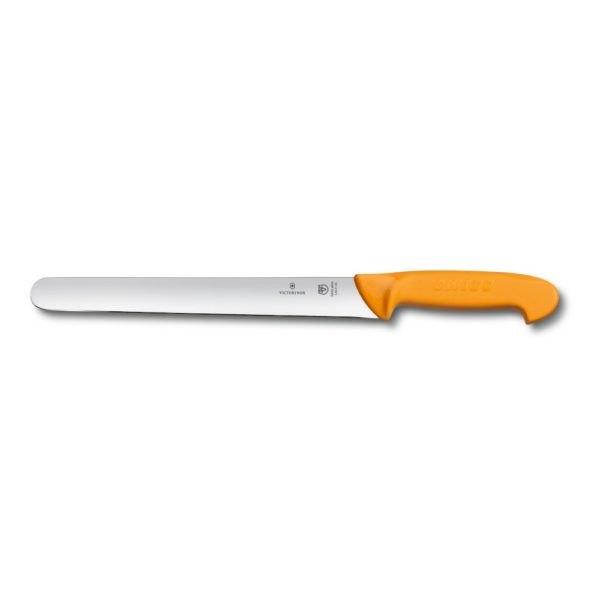 Swibo Schinkenmesser</br >25 cm Klingenlänge</br >abgerundete Spitze</br >gerade & gelb