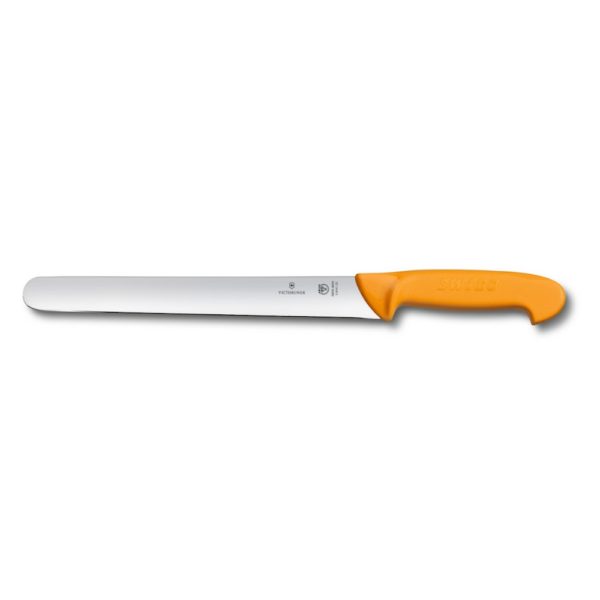 Swibo Schinkenmesser</br >30 cm Klingenlänge</br >abgerundete Spitze</br >gerade & gelb