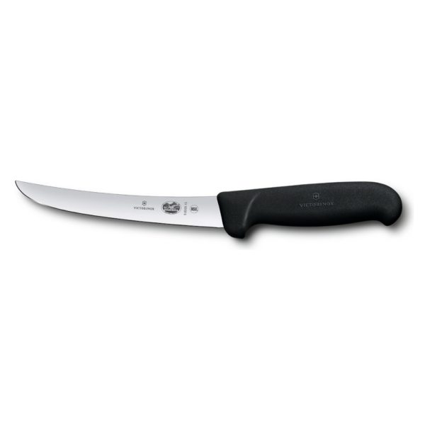 Victorinox Ausbeinmesser</br >15 cm Klingenlänge</br >breite Klinge</br >gebogen & hart, schwarz