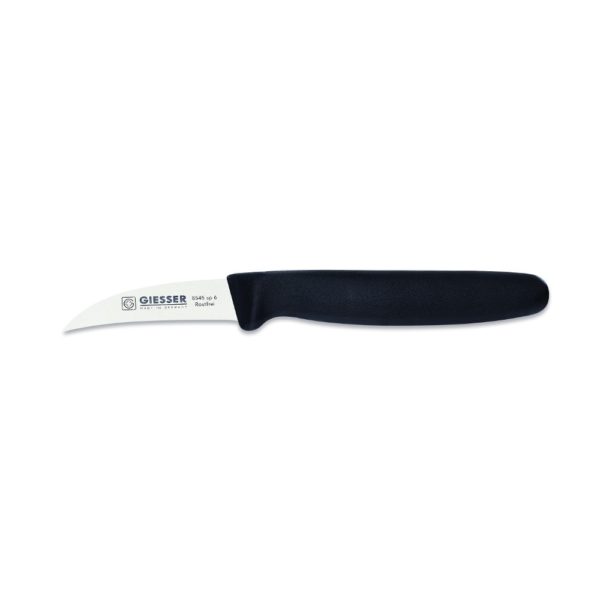 Giesser Tourniermesser 6 cm Klingenlänge gebogen schwarz