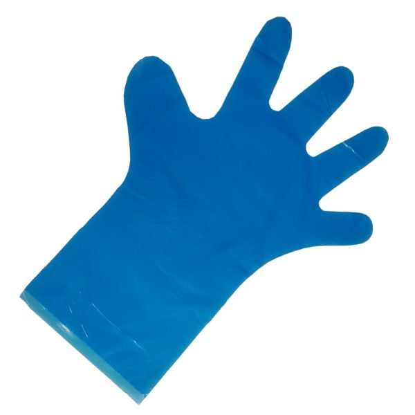 LDPE Handschuhe Softline<br />Pack = 100 Stück<br />blau, 38cm, ca. 30my