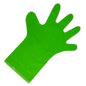 LDPE Handschuhe Softline<br />Pack = 100 Stück<br />grün, 38cm, ca. 30my
