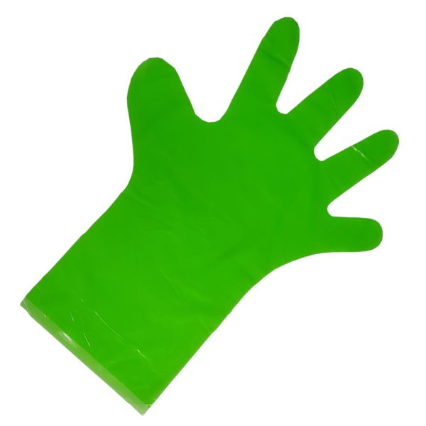 LDPE Handschuhe Softline<br />Pack = 100 Stück<br />grün, 38cm, ca. 30my