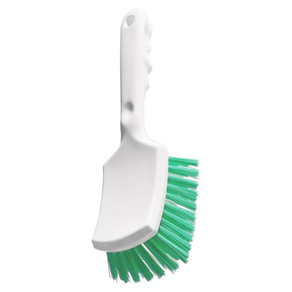 Haug Stielbürste weiß/grün<br />26 cm, harte Borsten,<br />Besatzhöhe 35 mm
