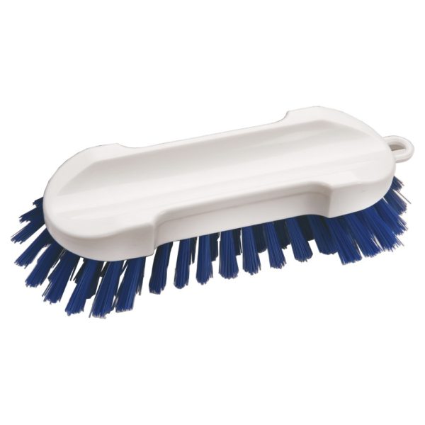 Haug Waschbürste weiß/blau<br />20 cm breit, harte Borsten,<br />Besatzhöhe 30 mm