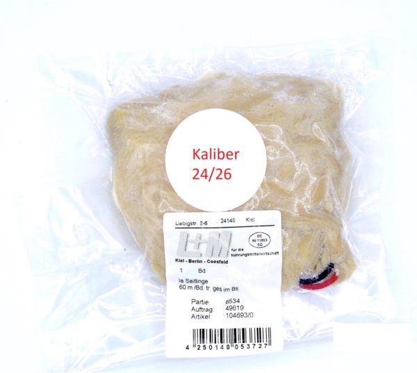 Saitling Kaliber 24/26<br />trocken gesalzen<br />60 Meter