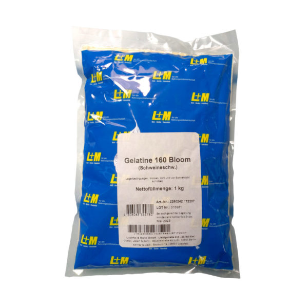 Gelatine 160 Bloom (Schwein)<br >1 kg