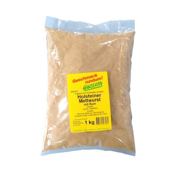 Holsteiner Mettwurst Gewürz mit Rum<br >1 kg
