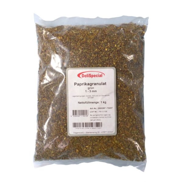 Paprikagranulat grün 1 - 3 mm<br />1 kg