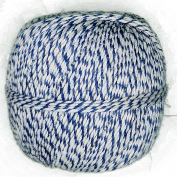 Wurstgarn blau/weiß 200g Rolle