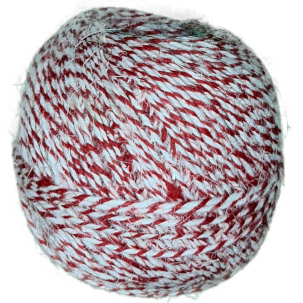 Wurstgarn rot/weiß 200g Rolle
