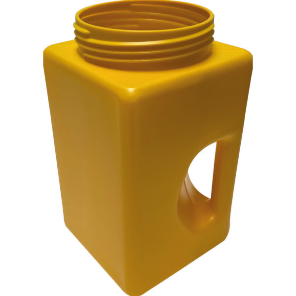 Gewürzdose gelb mit rotem Deckel und eingelassenem Griff 3,9 Liter 140x140x249mm – Bild 2