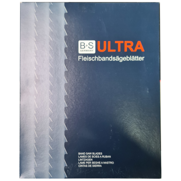 Original B+S Bandsägeblätter 1670x15x0,5-4 TPI für Fleisch, 3er Karton NEU