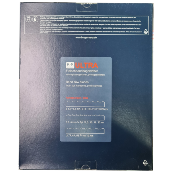 Original B+S Bandsägeblätter 1670x15x0,5-4 TPI für Fleisch, 3er Karton NEU – Bild 2
