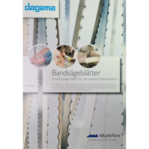 Original Munkfors Bandsägeblätter 1820x16x0,50-4 TPI für Fleisch, 5er Karton NEU
