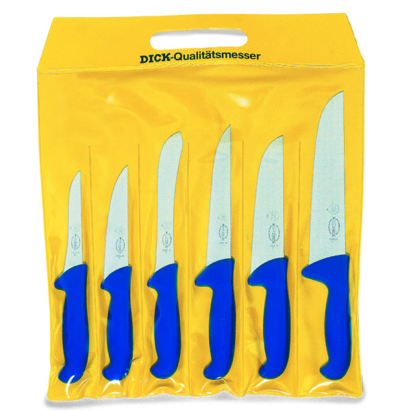 F. Dick Messerset 6tlg. "ErgoGrip" blauer Griff