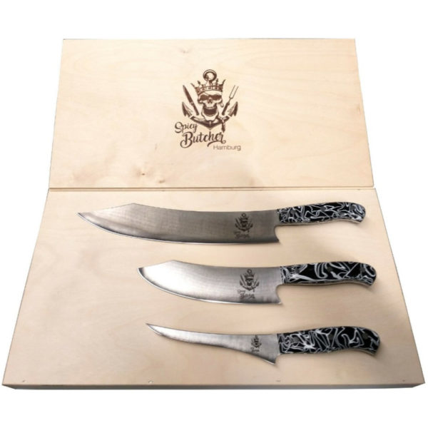 Giesser PREMIUMCUT 3er Messerset Spicy Butcher Chefs Barbecue No 1 – Bild 2