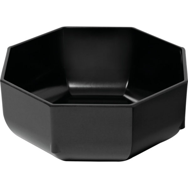 Melaminschüssel 24 cm schwarz achteckig